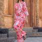Rajwada Red and White Cotton Printed Stitched Co Ord Set for Women