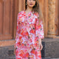 Rajwada Red and White Cotton Printed Co Ord Set for Women