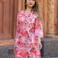 Rajwada Red and White Cotton Printed Stitched Co Ord Set for Women