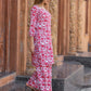 Rajwada Red Cotton Printed Stitched Co Ord Set for Women