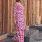 Rajwada Red Cotton Printed Stitched Co Ord Set for Women