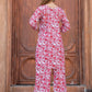 Rajwada Red Cotton Printed Stitched Co Ord Set for Women