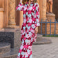 Rajwada Maroon Cotton Printed Stitched Co Ord Set for Women