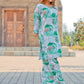 Rajwada Green and Blue Cotton Printed Stitched Co Ord Set for Women