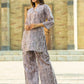 Rajwada Grey Cotton Printed Stitched Co Ord Set for Women