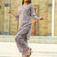 Rajwada Grey Cotton Printed Stitched Co Ord Set for Women