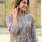 Rajwada Grey Cotton Printed Stitched Co Ord Set for Women