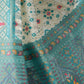 Rajwada Off White And Light Blue Silk Blend Printed Saree For Women