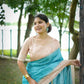 Rajwada Light Blue Silk Blend Printed Saree For Women