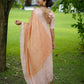 Rajwada Peach Silk Blend Printed Saree For Women