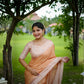 Rajwada Peach Silk Blend Printed Saree For Women