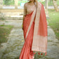 Rajwada Orange Silk Blend Printed Saree For Women
