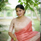 Rajwada Orange Silk Blend Printed Saree For Women