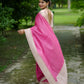 Rajwada Pink Silk Blend Printed Saree For Women