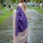 Rajwada Royal Purple Silk Blend Printed Saree For Women