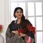 Rajwada Red And Black Silk Blend Printed Saree For Women