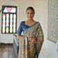 Rajwada Beige Silk Blend Printed Saree For Women