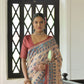 Rajwada Beige Silk Blend Printed Saree For Women