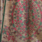Rajwada Beige Silk Blend Printed Saree For Women