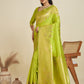 Rajwada Lime Green Silk Blend Printed Saree For Women