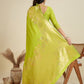 Rajwada Lime Green Silk Blend Printed Saree For Women