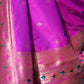 Rajwada Royal Purple Silk Blend Embroidered Saree For Women