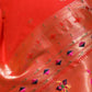 Rajwada Red Silk Blend Embroidered Saree For Women