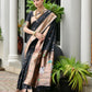 Rajwada Black Silk Blend Embroidered Saree For Women