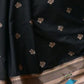 Rajwada Black Silk Blend Embroidered Saree For Women