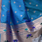 Rajwada Blue Silk Blend Embroidered Saree For Women