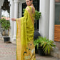 Rajwada Lime Green Silk Blend Embroidered Saree For Women