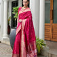 Rajwada Magenta Pink Silk Blend Embroidered Saree For Women