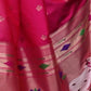 Rajwada Magenta Pink Silk Blend Embroidered Saree For Women