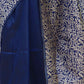 Rajwada Navy Blue Silk Blend Printed Saree For Women