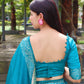 Rajwada Light Blue Silk Blend Printed Saree For Women