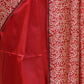 Rajwada Red Silk Blend Printed Saree For Women