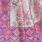 Rajwada Ivory And Purple Silk Blend Printed Saree For Women
