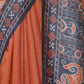 Rajwada Orange Silk Blend Printed Saree For Women