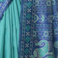 Rajwada Teal Blue Silk Blend Printed Saree For Women