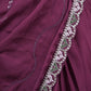 Rajwada Purple Embroidered Satin Rangoli Saree with Unstitched Blouse for Women