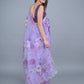 Rajwada Lavender Floral Printed Embroidered Organza Saree with Unstitched Blouse for Women