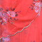 Rajwada Red Floral Printed Embroidered Soft Organza Saree with Unstitched Blouse for Women