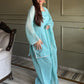 Rajwada Blue Silk Solid Kurta Set For Women