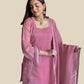 Rajwada Pink Silk Solid Kurta Set For Women