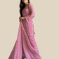 Rajwada Pink Silk Solid Kurta Set For Women