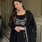 Rajwada Black GEORGETTE Embroidered Anarkali For Women