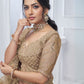 Rajwada Mustard Soft Net Embroidered Semi-Stitched Lehenga With Unstitched Blouse For Women
