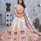 Rajwada White Organza  Embroidered Semi-Stitched Lehenga With Unstitched Blouse For Women
