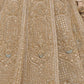 Rajwada Gold Soft Net Embroidered Semi-Stitched Lehenga With Unstitched Blouse For Women