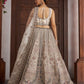 Rajwada Off White Net Embellished Semi Stitched Lehenga For Women